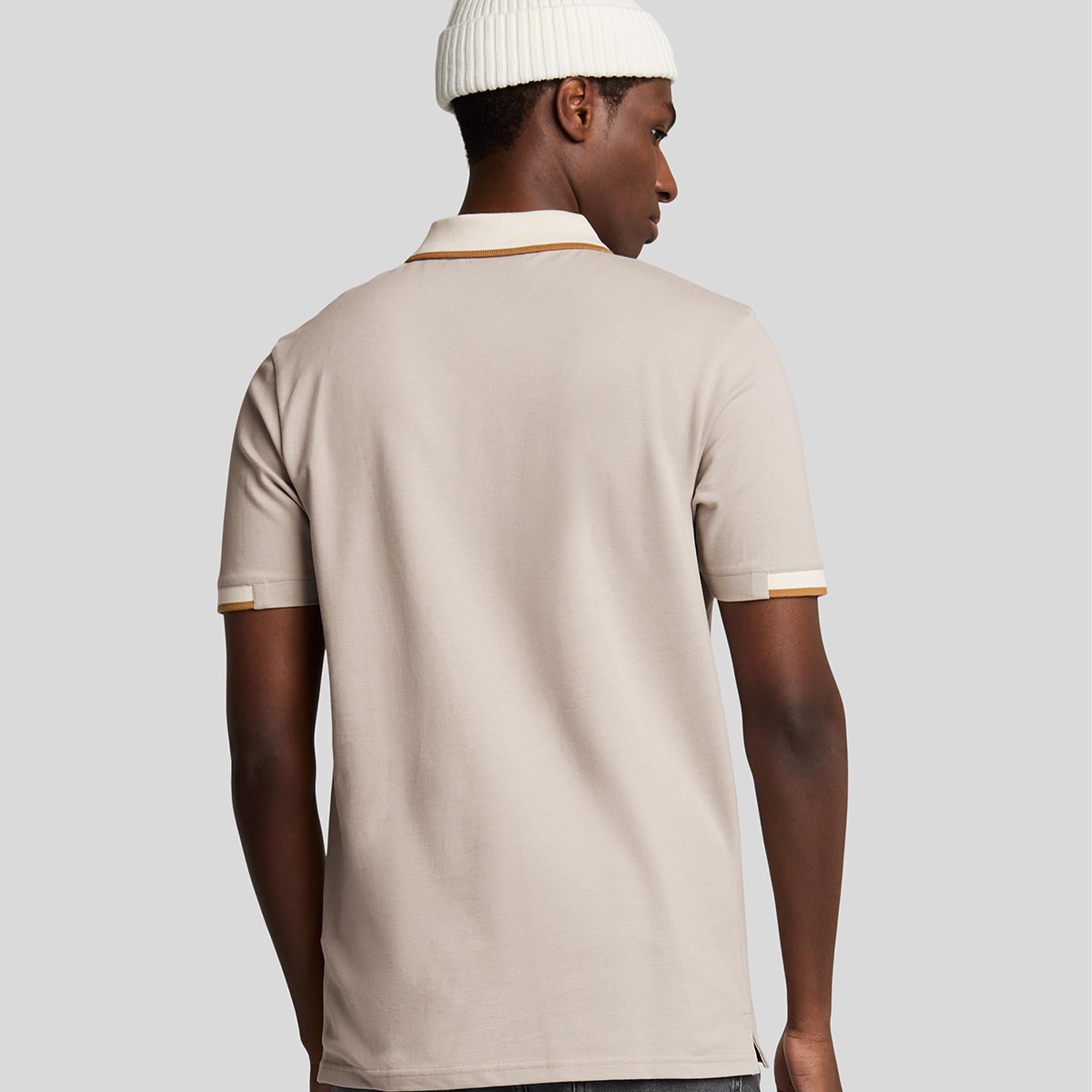 Lyle & Scott Half Tipped Mens Polo Shirt Pale Grey